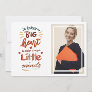 Teacher Appreciation Valentine Photo Greeting Card