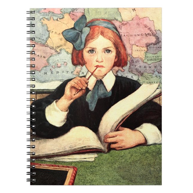 Teacher Appreciation Vintage Art Gift  Notebook (Front)