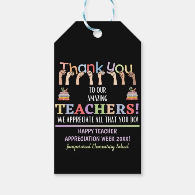 Teacher Appreciation Week Gift Tags (Front)