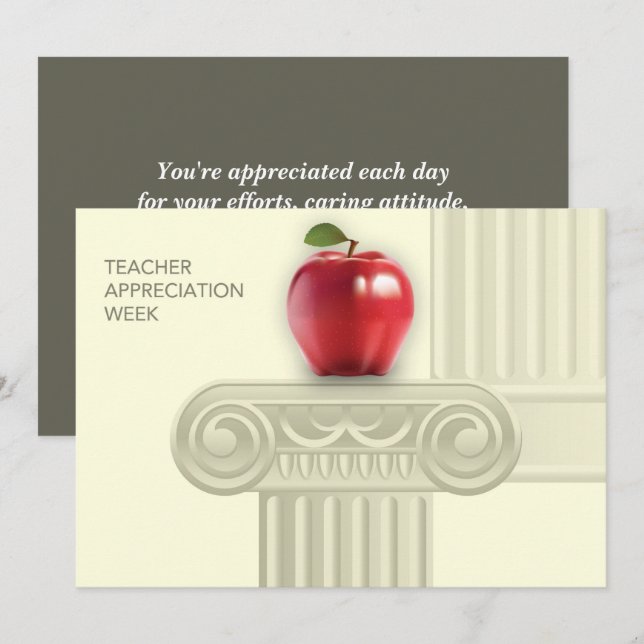 Teacher Appreciation Week Greeting Card (Front/Back)