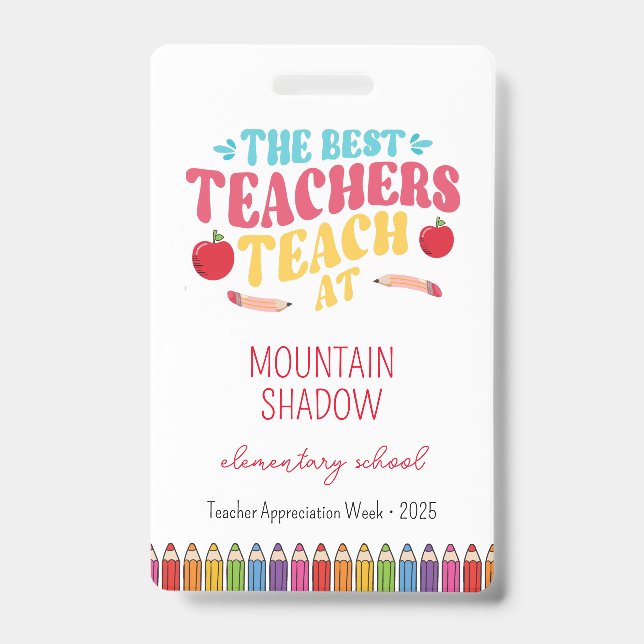 Teacher Appreciation Week  ID Badge (Front)