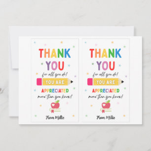 Teacher Appreciation Week - Mini Card inc. Digital