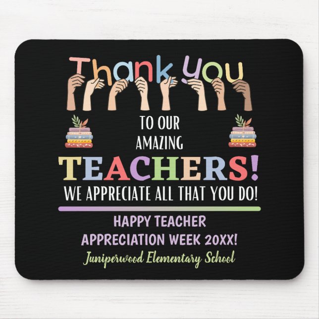 Teacher Appreciation Week Mouse Mat (Front)