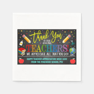 Teacher Appreciation Week Party Decor Napkin