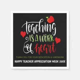 Teacher Appreciation Week Party Decor THANK YOU Napkin