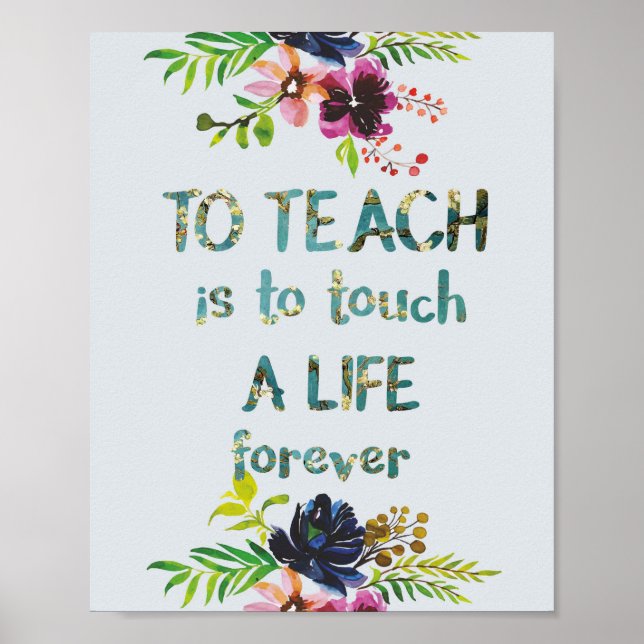 Teacher Appreciation Week Teacher Quote Typography Poster (Front)