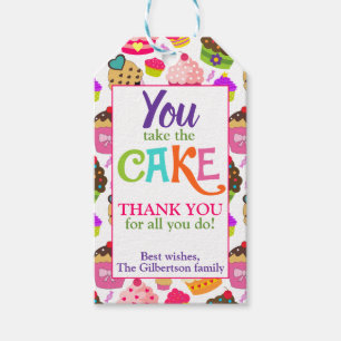 Teacher Appreciation You Take The Cake Gift Tags