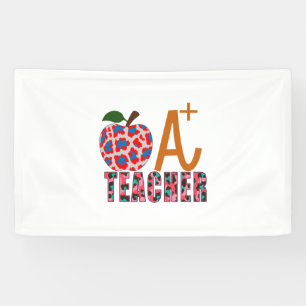 Teacher Art Apple A Plus Teacher Banner