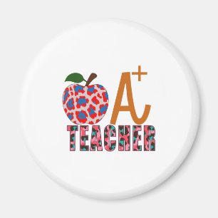Teacher Art Apple A Plus Teacher Magnet