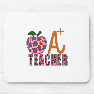 Teacher Art Apple A Plus Teacher Mouse Mat