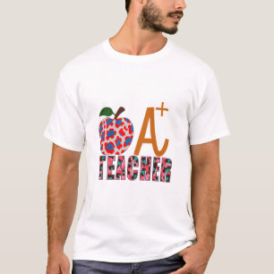 Teacher Art Apple A Plus Teacher T-Shirt
