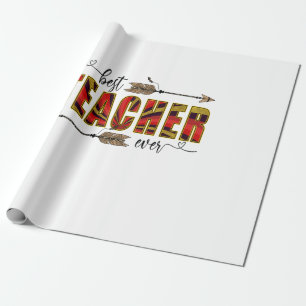 Teacher Art Best Teacher Evers Wrapping Paper