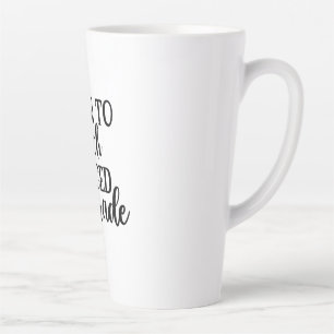 Teacher Art Born To Teach Forced To Grade Latte Mug