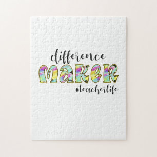 Teacher Art Difference Make Teacher Life Jigsaw Puzzle