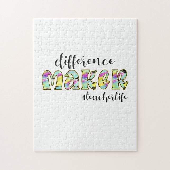 Teacher Art Difference Make Teacher Life Jigsaw Puzzle (Vertical)