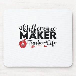 Teacher Art Difference Maker Teacher Life Mouse Mat