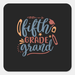 Teacher Art Fifth Grade Grand Square Sticker