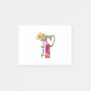 Teacher Art Flower Teacher Post-it Notes