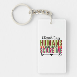 Teacher Art I Teach Tiny Humans Key Ring