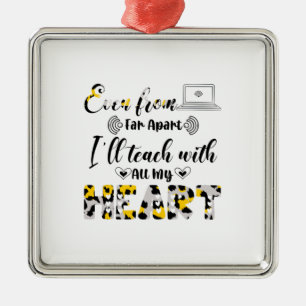 Teacher Art I Will Teach With My Heart Metal Tree Decoration