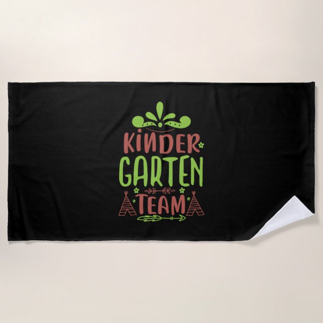 Teacher Art Kindergarten Team Beach Towel (Front)