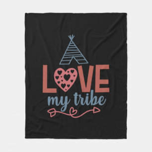 Teacher Art Love My Tribe Fleece Blanket