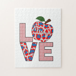 Teacher Art Love Teaching Jigsaw Puzzle