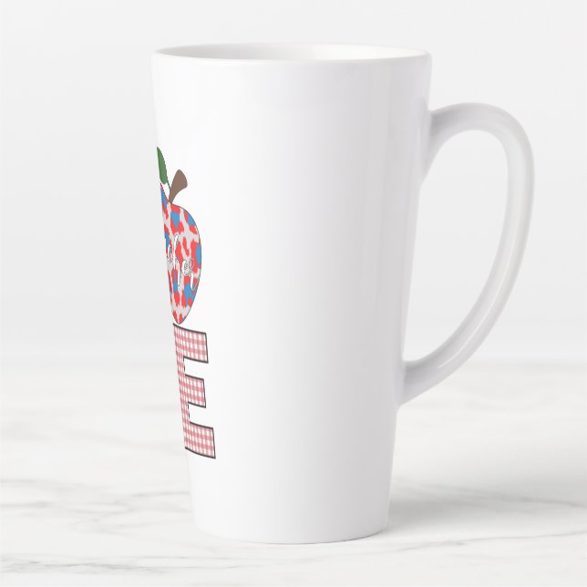 Teacher Art Love Teaching Latte Mug (Right)