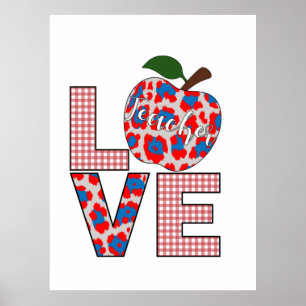 Teacher Art Love Teaching Poster