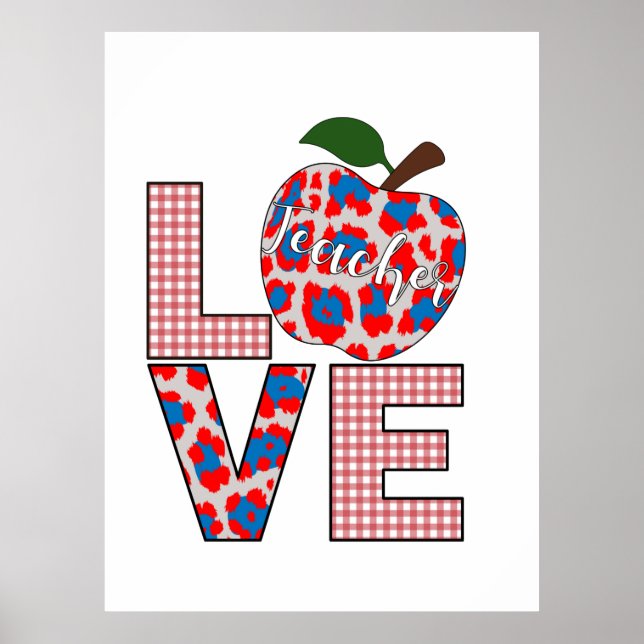 Teacher Art Love Teaching Poster (Front)