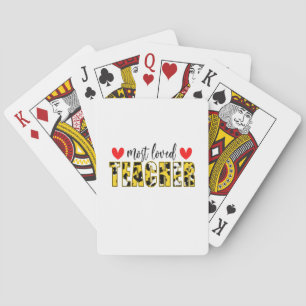 Teacher Art Most Loved Teacher Playing Cards