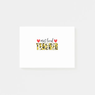 Teacher Art Most Loved Teacher Post-it Notes