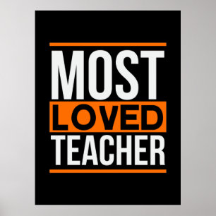 Teacher Art Most Loved Teacher Poster