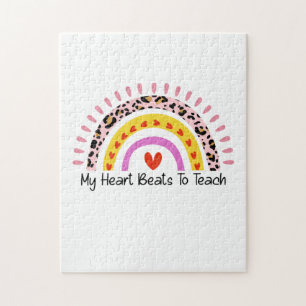 Teacher Art My Heart Beats To Teach Jigsaw Puzzle