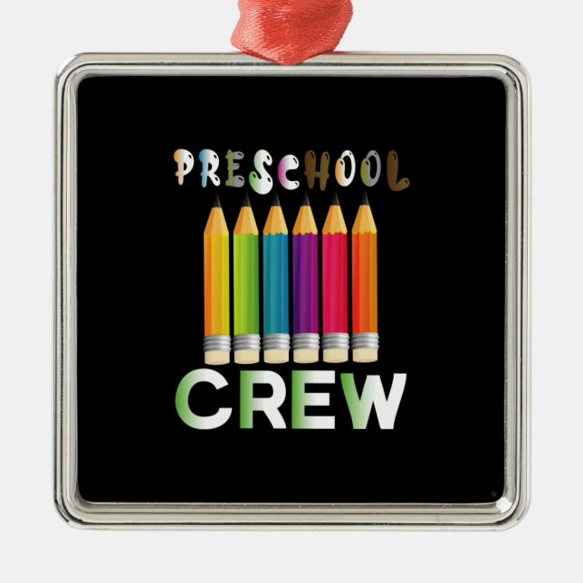 Teacher Art Preschool Crew Teacher Metal Tree Decoration (Front)