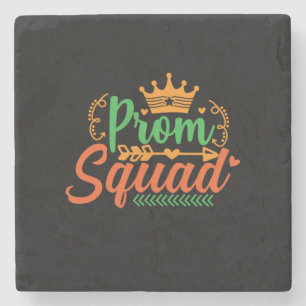 Teacher Art Prom Squad Stone Coaster