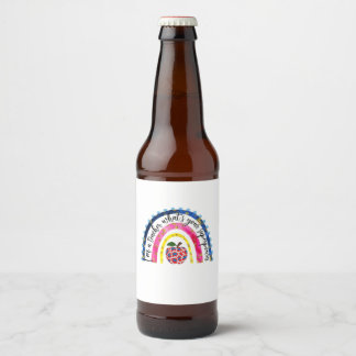 Teacher Art Proud I Am A Teacher Beer Bottle Label