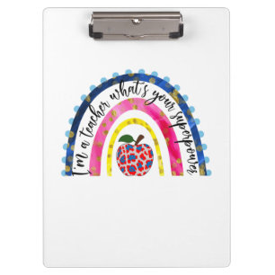 Teacher Art Proud I Am A Teacher Clipboard