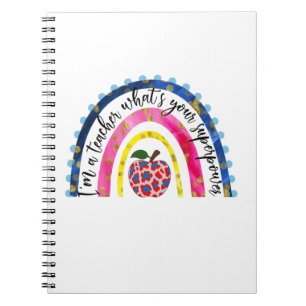 Teacher Art Proud I Am A Teacher Notebook