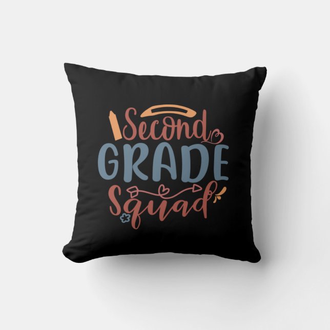 Teacher Art Second Grade Squad Cushion (Front)