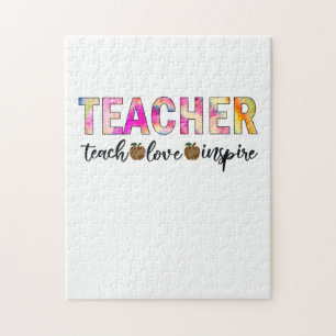 Teacher Art Teach Love Inspire Jigsaw Puzzle