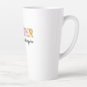 Teacher Art Teach Love Inspire Latte Mug