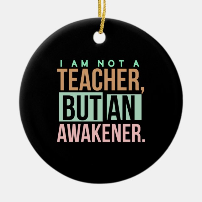 Teacher Art Teacher An Awakener Ceramic Tree Decoration (Front)