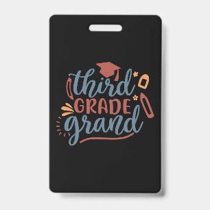 Teacher Art Third Grade Grand ID Badge