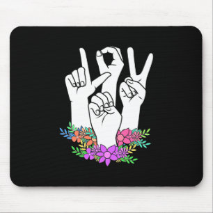 Teacher ASL Hand Sign Mouse Mat