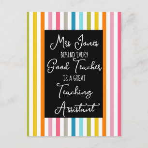 teacher assistant card