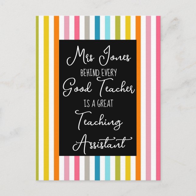 teacher assistant card (Front)