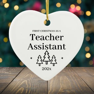 Teacher Assistant First Christmas New Job Ceramic Tree Decoration