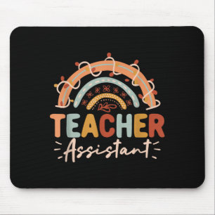 Teacher Assistant Rainbow Back to School Student Mouse Mat