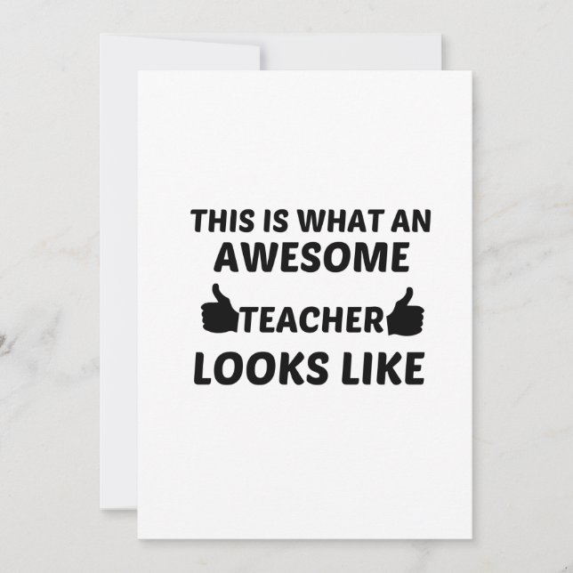 TEACHER AWESOME THANK YOU CARD (Front)